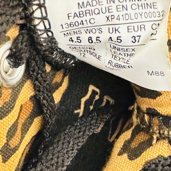 Converse Shoes Womens 6.5 Black Leather All Star Studded High Top Leopard Punk - Picture 11 of 12